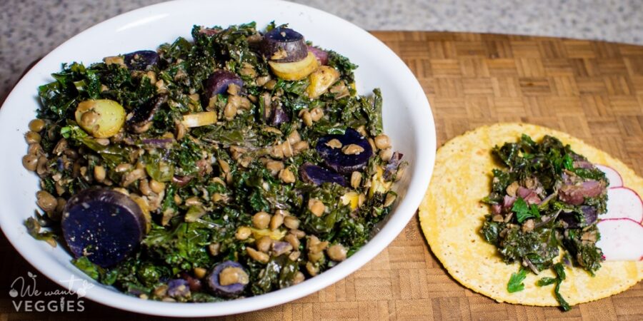 Kale Tacos With Lentils & Potatoes