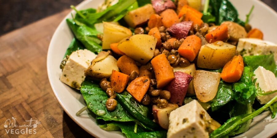 Roasted Root Vegetable Salad With Lentils