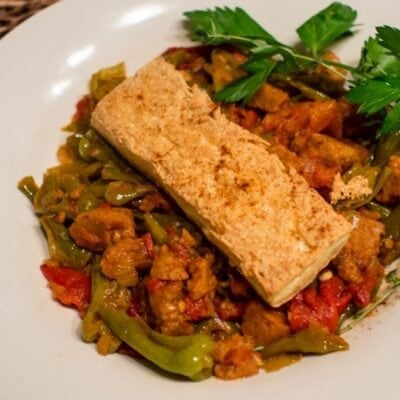 Basque Piperade With Tofu Steaks