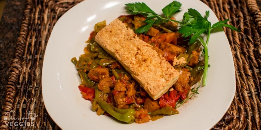 Basque Piperade With Tofu Steaks