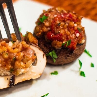 Stuffed Mushrooms With Freekeh