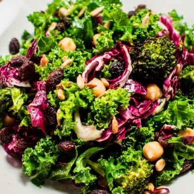 Roasted Broccoli, Chickpea & Kale Salad