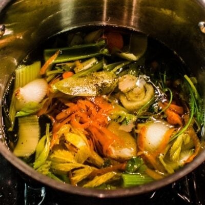 Vegetable Broth From Kitchen Scraps