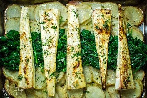 Parsnip filet presentation