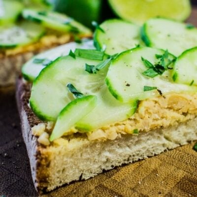 Cucumber Chickpea Tartine