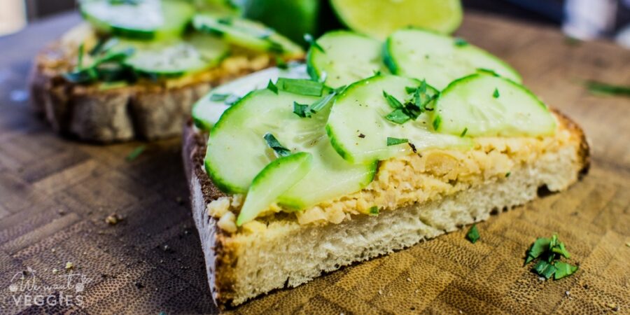 Cucumber Chickpea Tartine