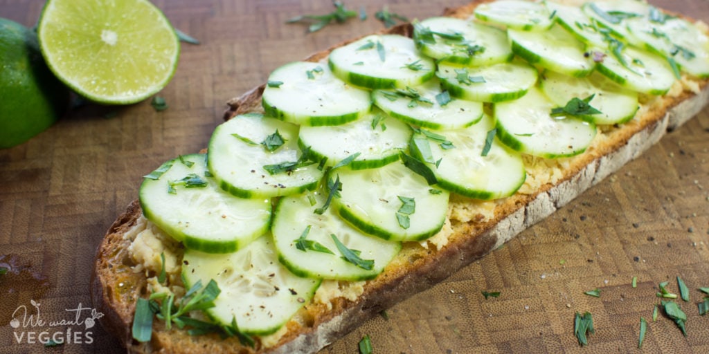 Cucumber Chickpea Tartine Complete