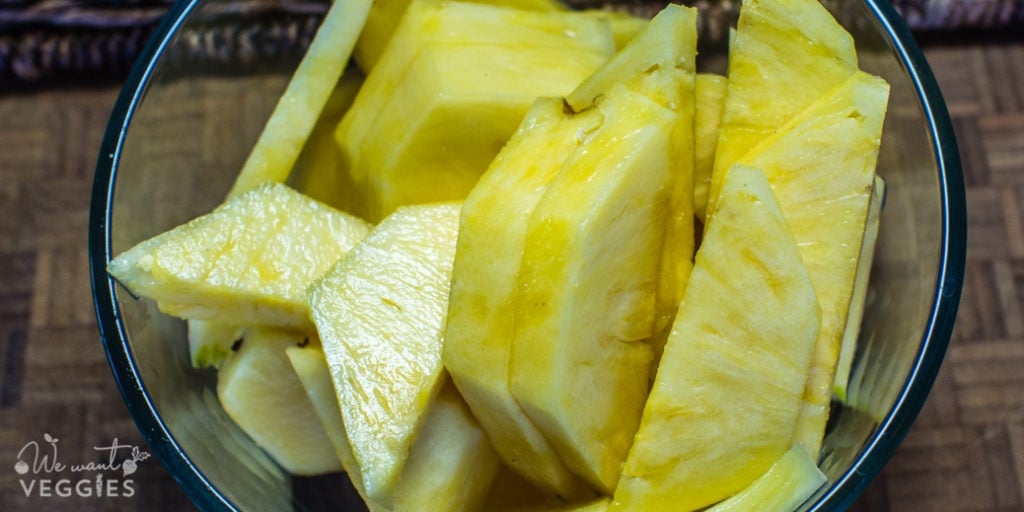 Puree fresh pineapple