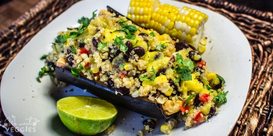 Quinoa Stuffed Plantains