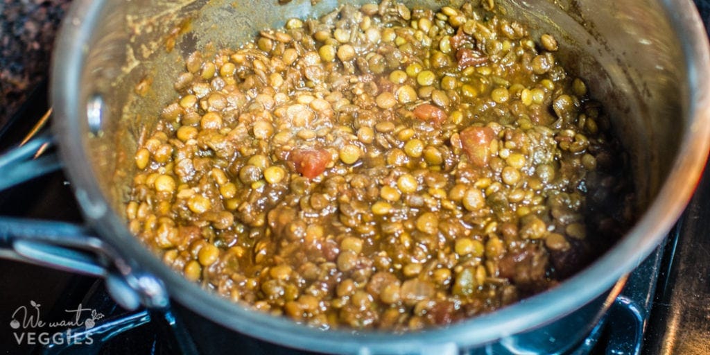 Lentils with salsa