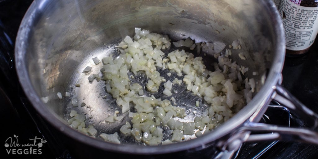 Saute onions & minced garlic.
