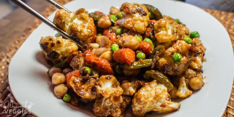 Sheet Pan Manchurian Vegetables