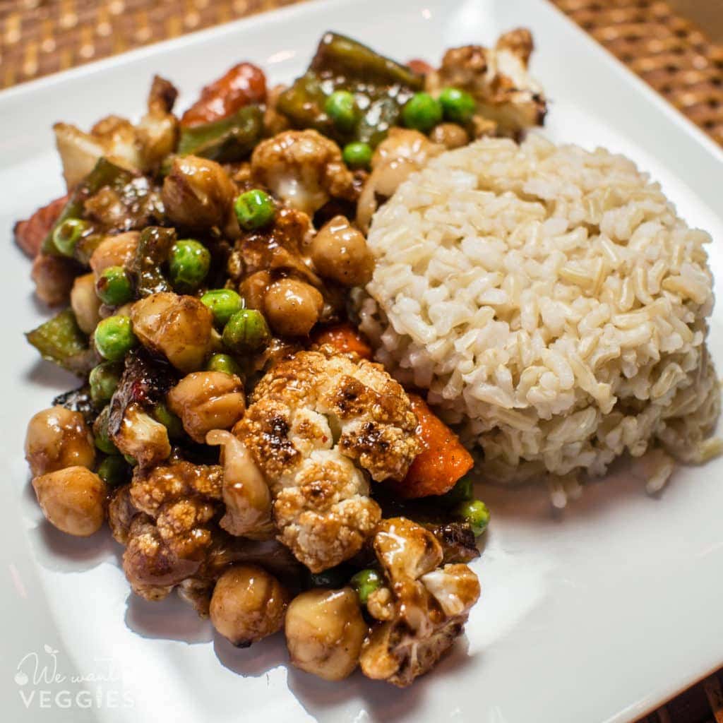 Sheet Pan Manchurian Vegetables - Enjoy