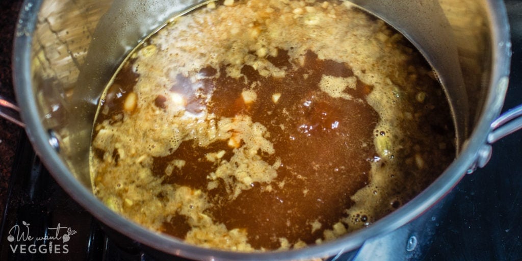 Simmer with broth, beans, spices & tomato paste.