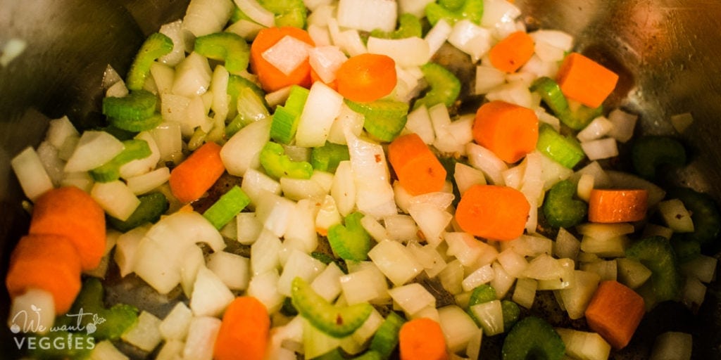 Sauté  carrots, celery & onion.