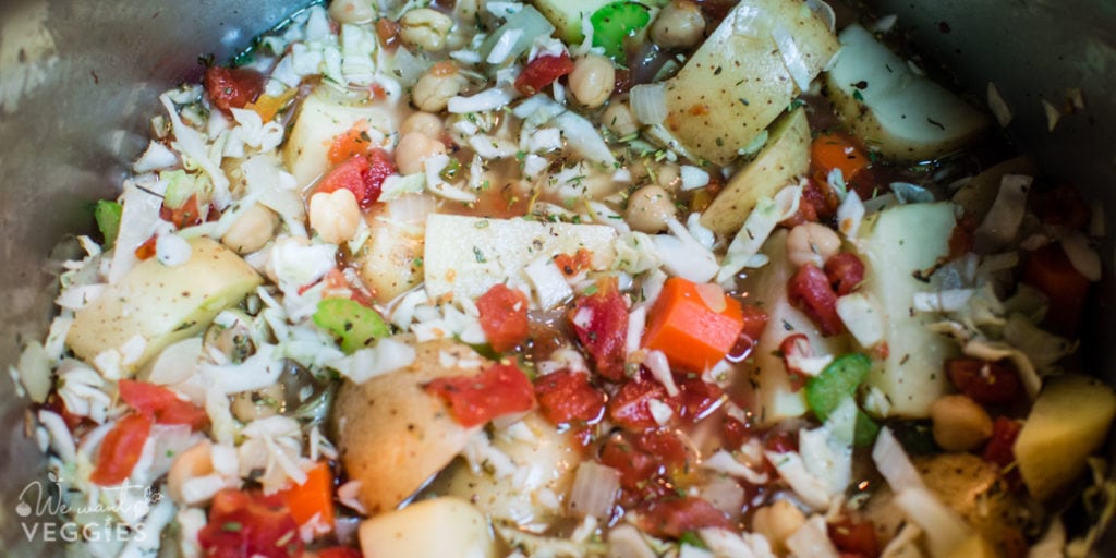 Mix in all remaining ingredients except for the seitan.