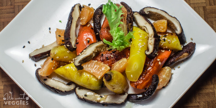 Roasted Carrots With Shiitake Mushrooms