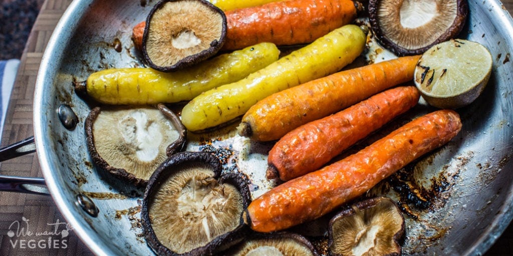 Roasted Carrots With Shiitake Mushrooms