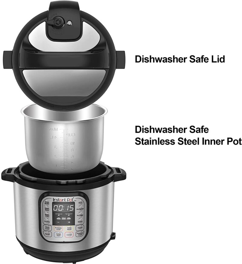 Dishwasher safe lid, inner pot