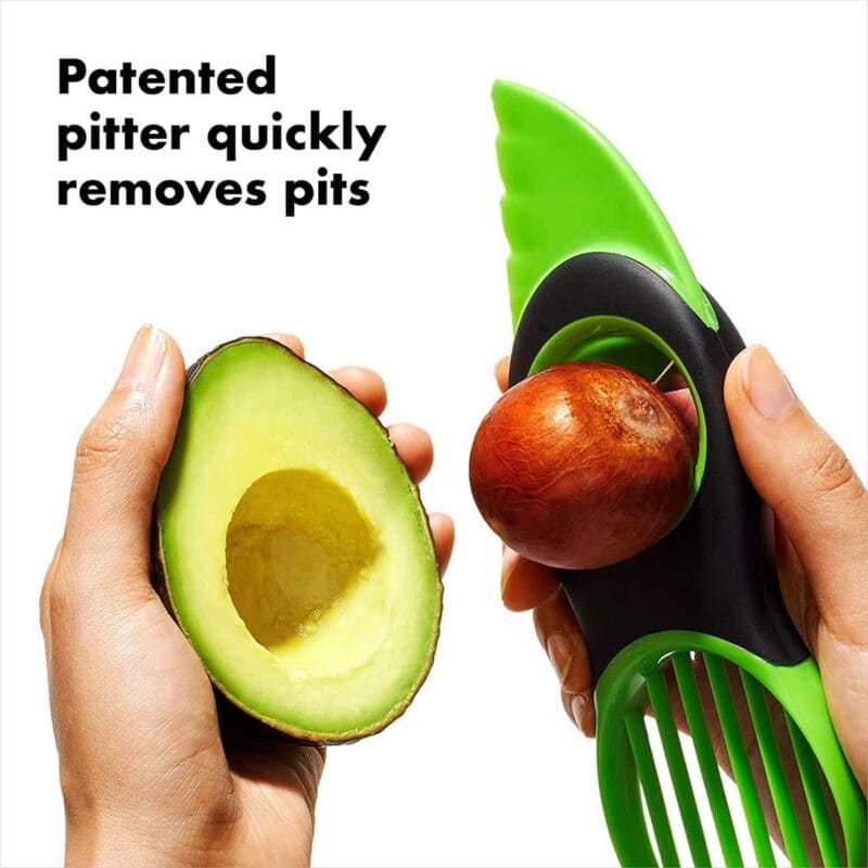Patented pitter quickly removes pits.