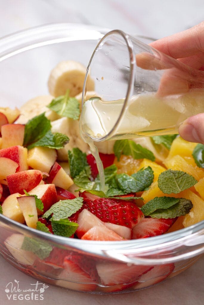 Minty Fruit Salad Pouring Dressing