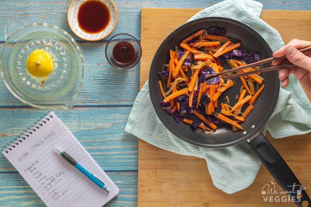 Veggies in a skillet