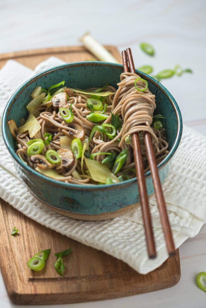 Mushroom soba bowl