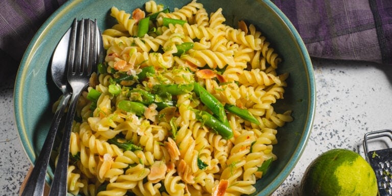 Fusilli With Green Beans & Almonds