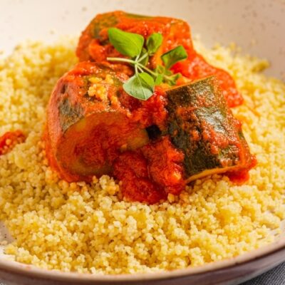 Couscous With Zucchini & Tomato Sauce