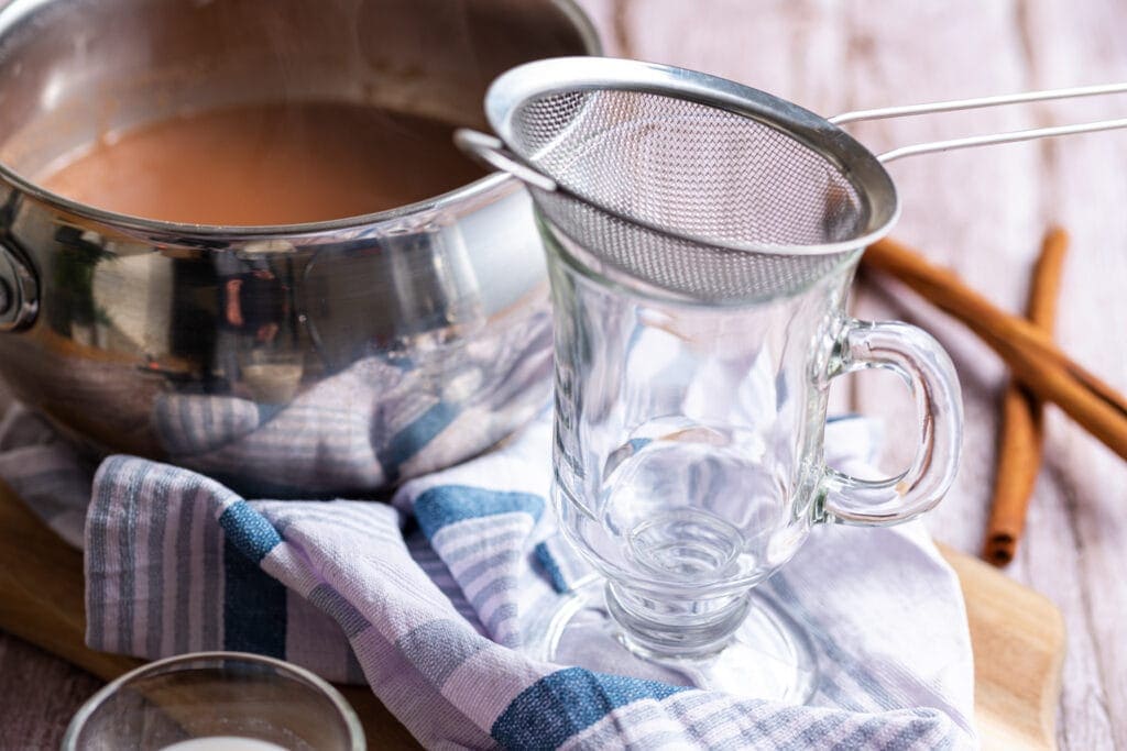 Cup with strainer