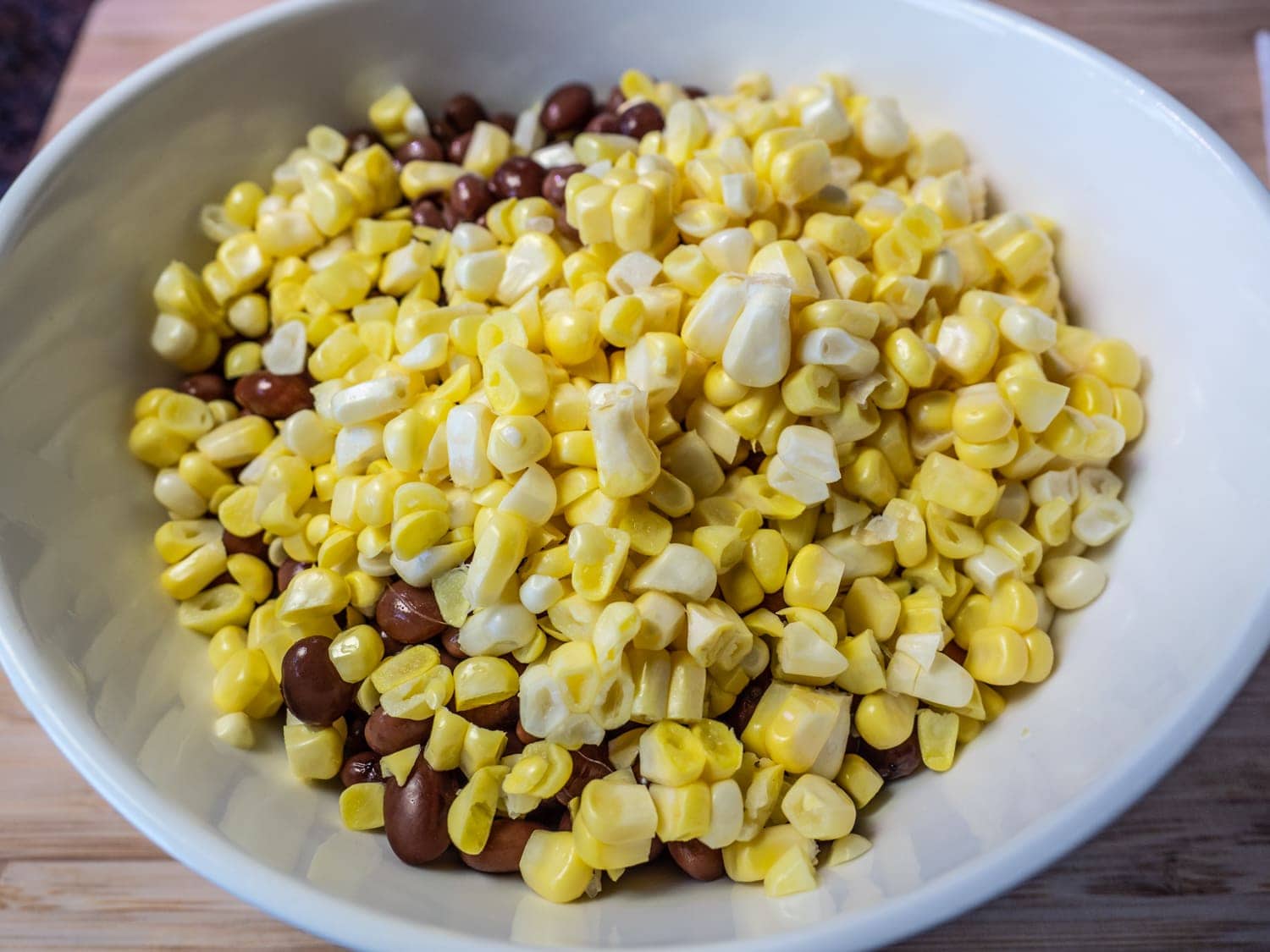 Beans and sweet corn