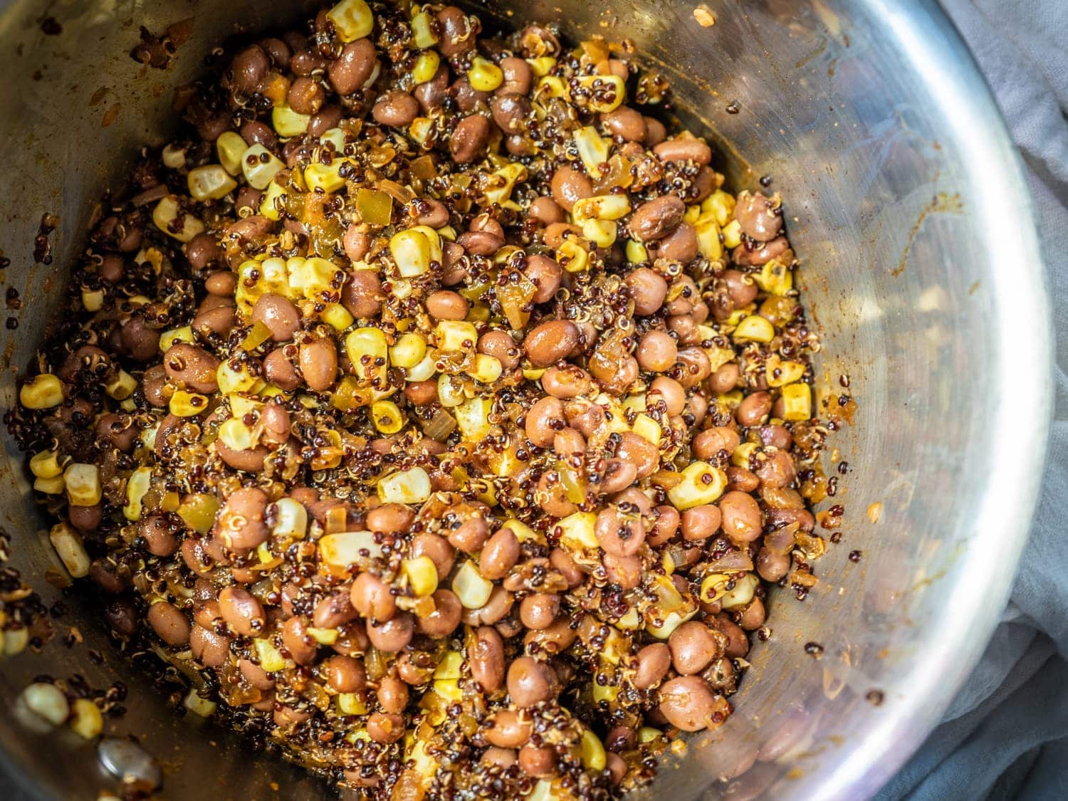 Bean, corn, and quinoa mix.