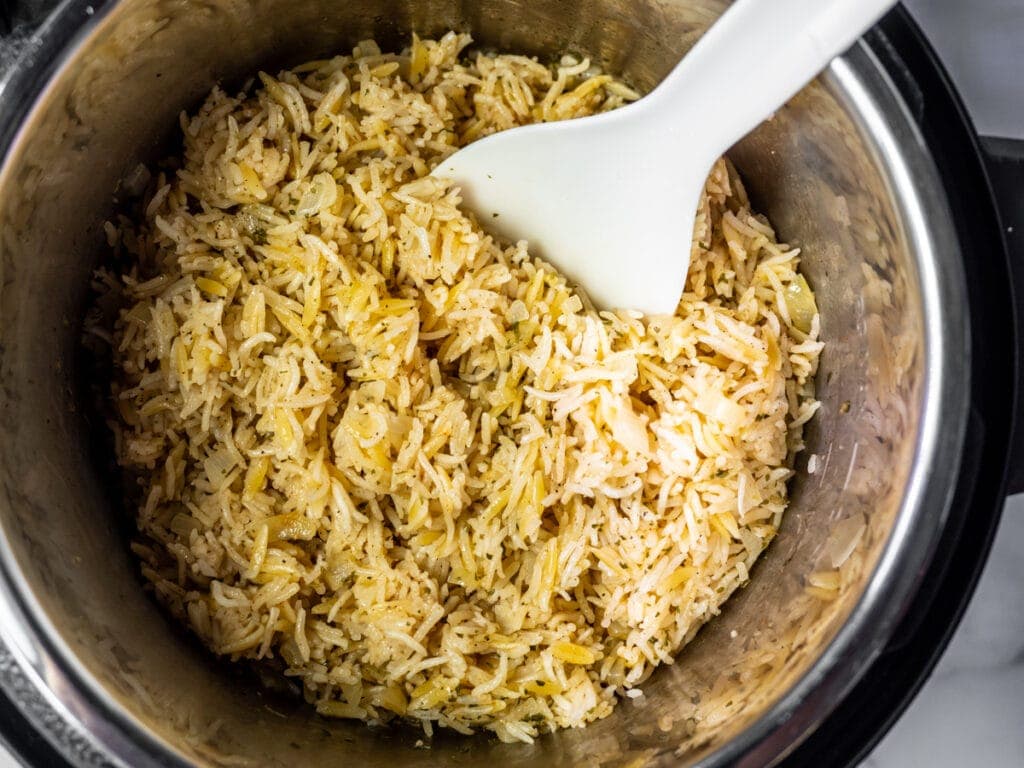 Instant Pot Rice Pilaf in Instant Pot