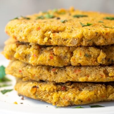 Chickpea Patties Stacked