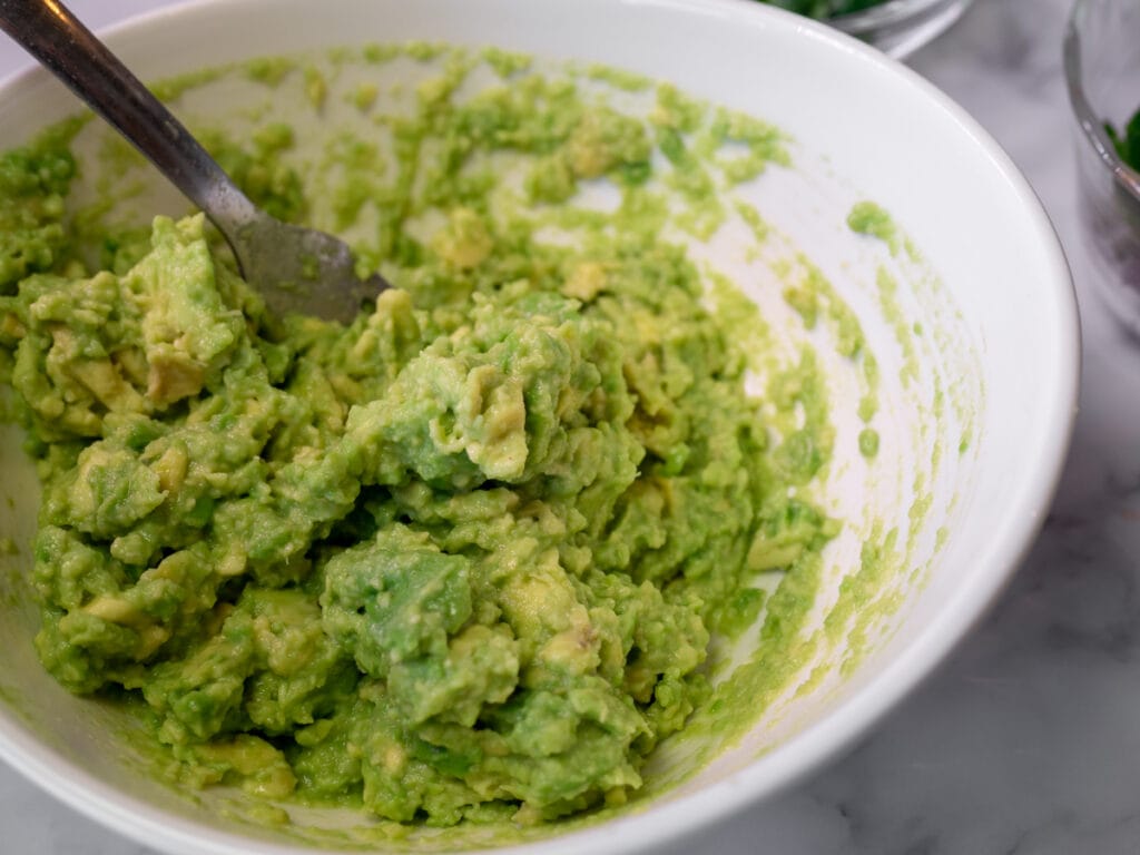 Mashed avocado