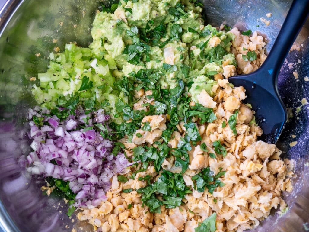 All ingredients in large mixing bowl