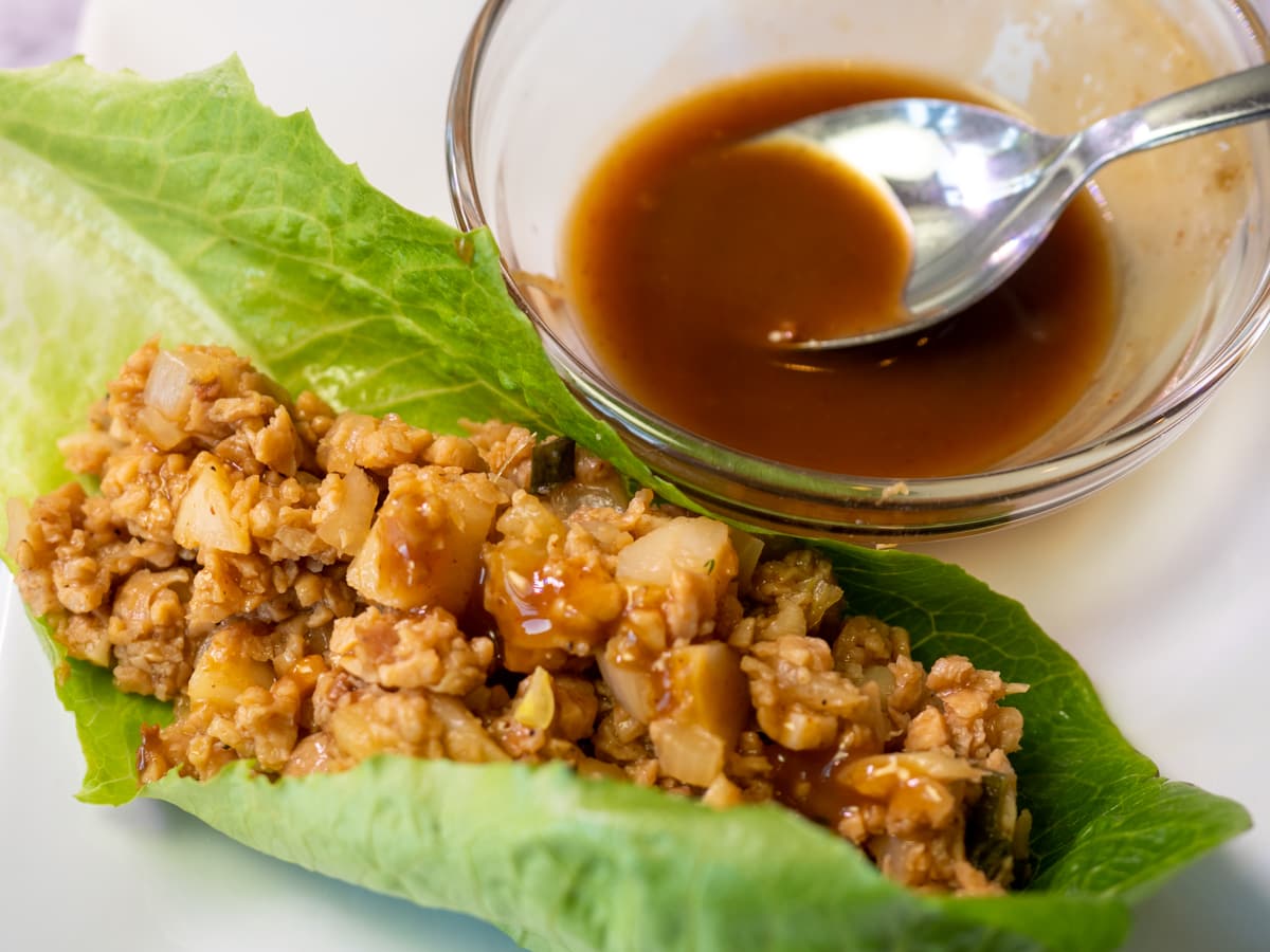 Vegan Lettuce Wraps with hoisin