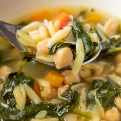 Lemon Chickpea Orzo Soup