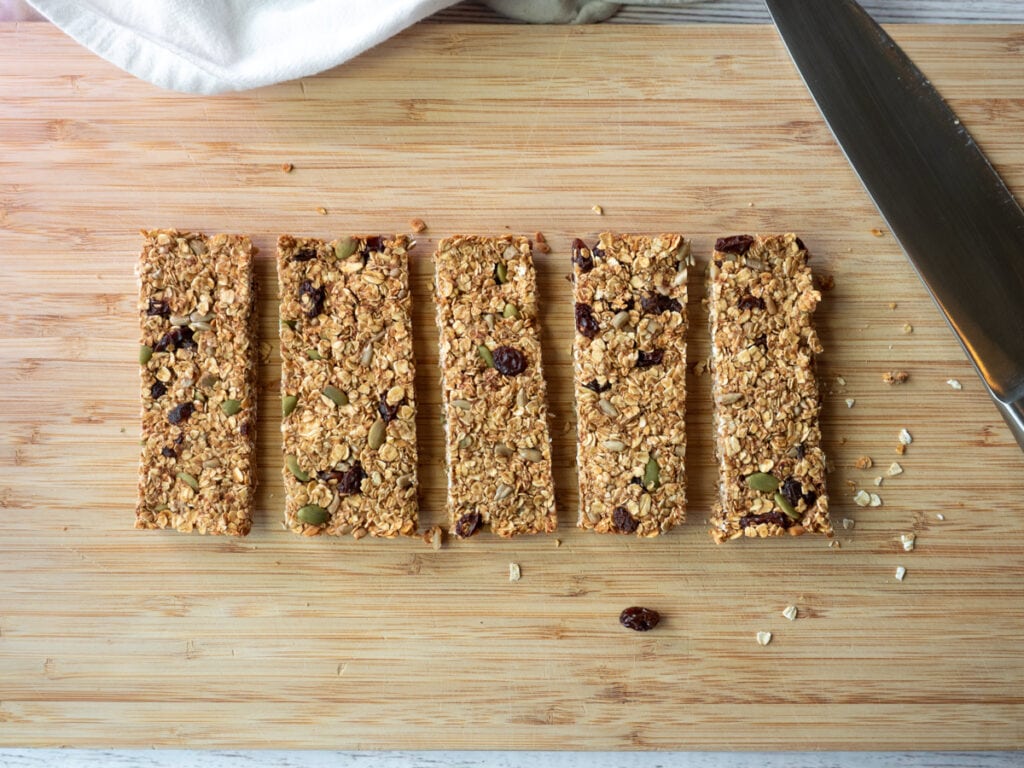 Sliced granola bars